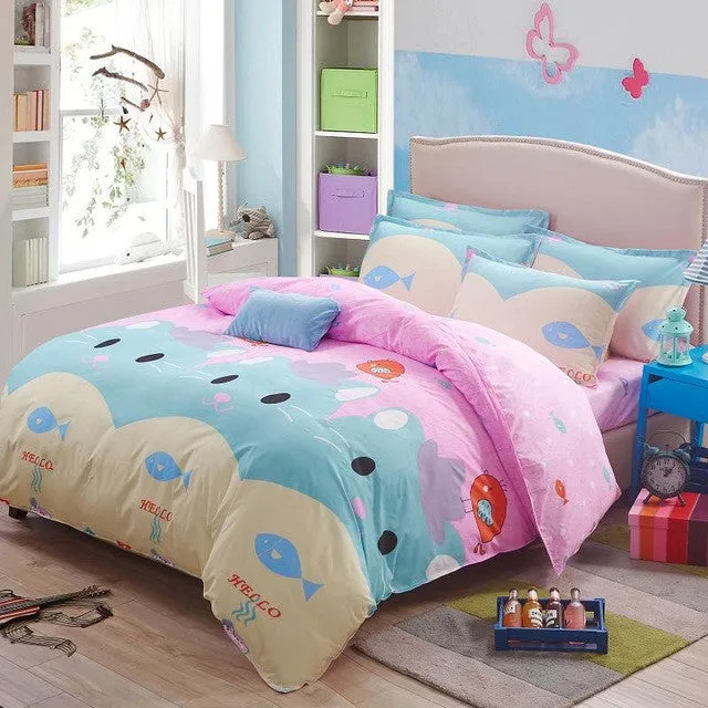 bedding set 5 size Green Spirit bedding set duvet cover set Korean bed sheet  duvet cover  pillowcase pink bed cover  bed linen