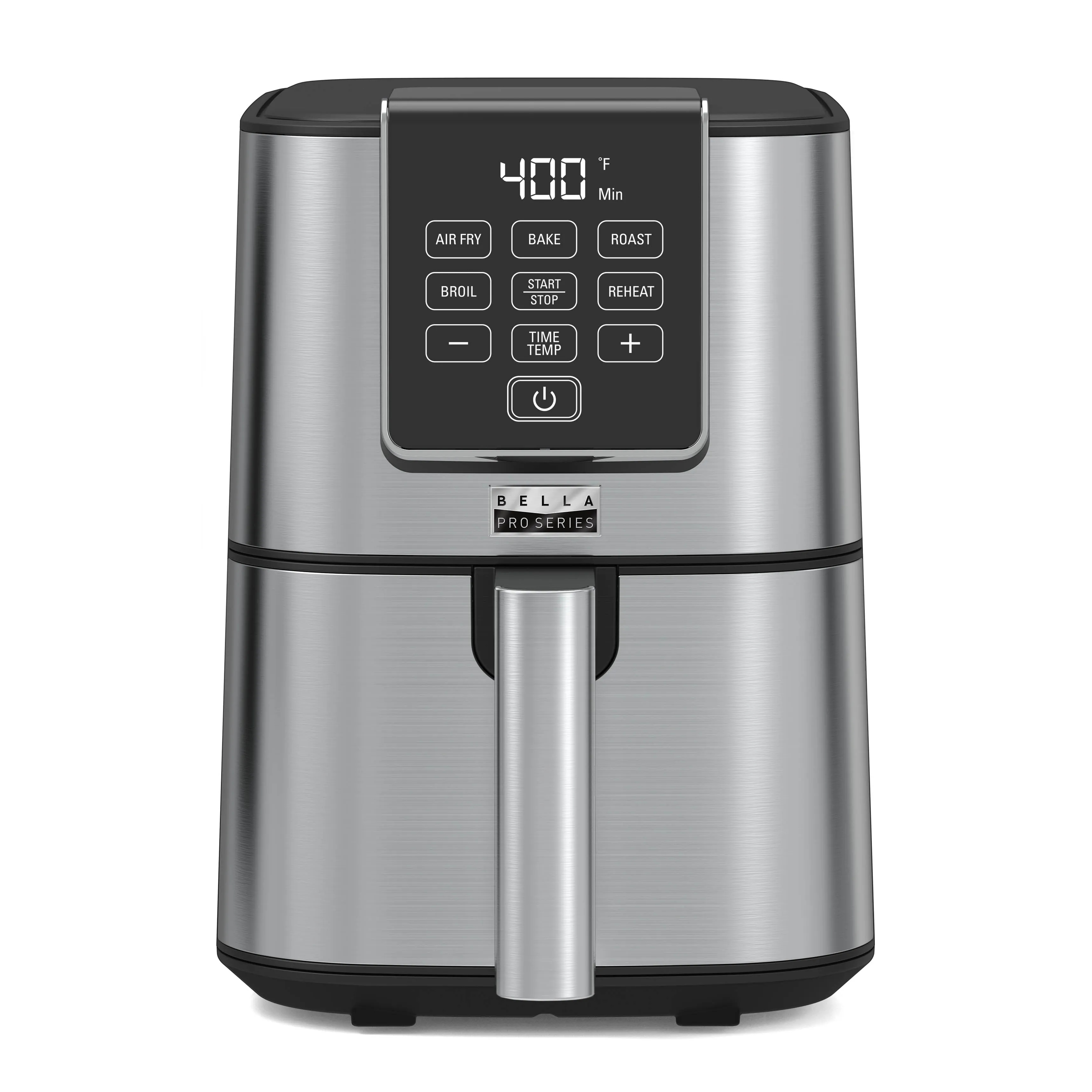 Bella Pro 4.0QT Digital Space Savings Air Fryer, Stainless Steel