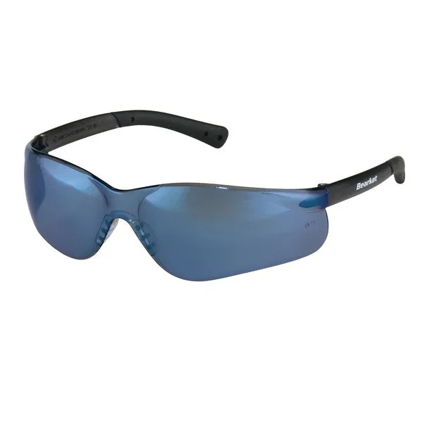 BK318 MCR Safety BearKat BK3 Series Safety Glasses, Blue Mirror Lens