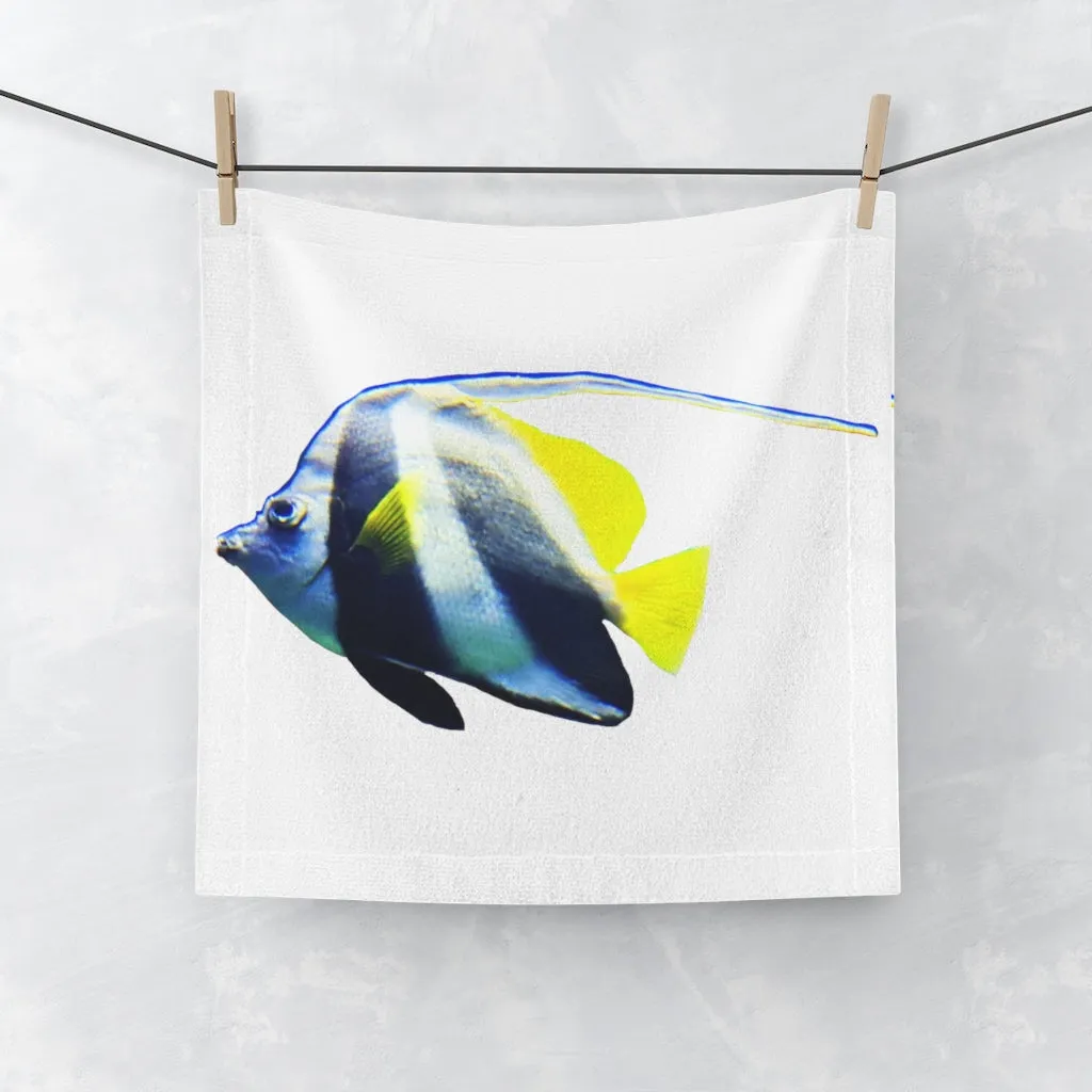 Black and White Fish Face Towel