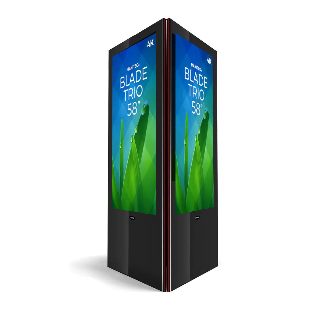 Blade Double, Trio & Quad 58" Tower - Pro 4K UHD Digital Signage Kiosk