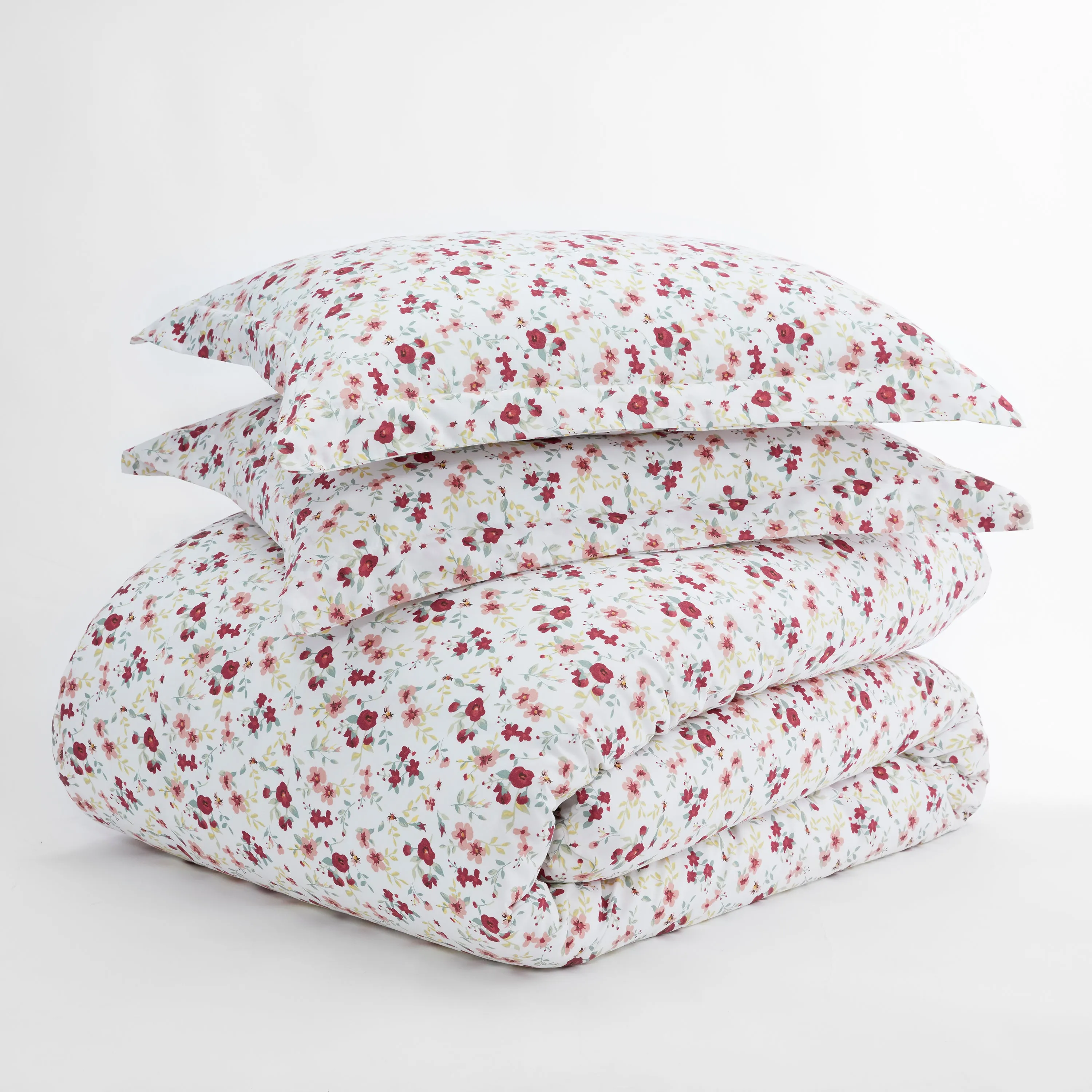 Blossoms Pattern 3-Piece Duvet Cover Set