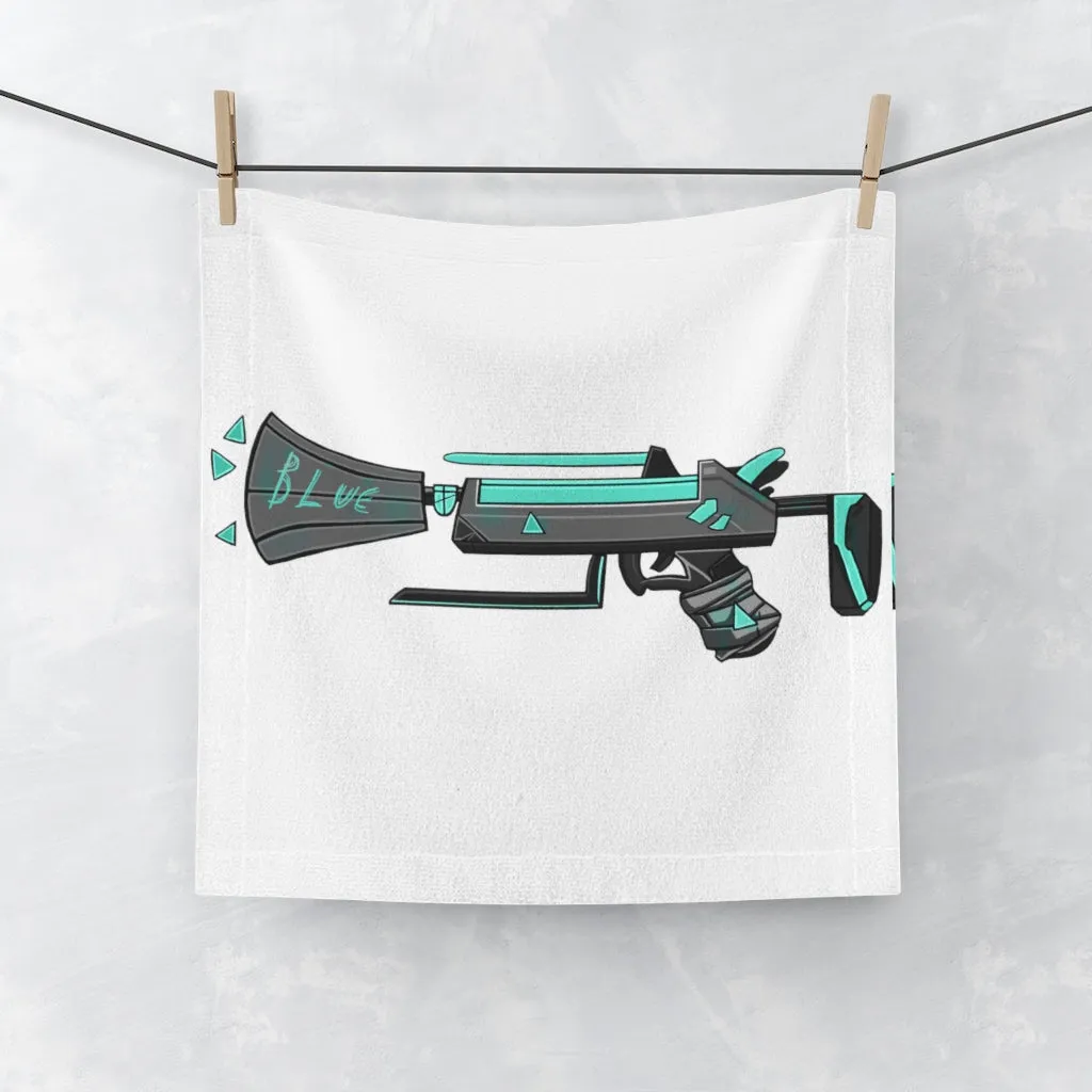 Blue Gun Face Towel