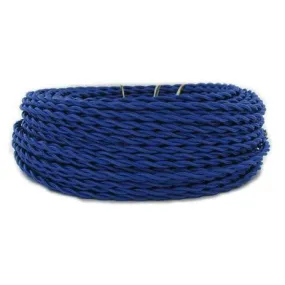 Blue Twisted cloth wire- Per ft. - 18 AWG