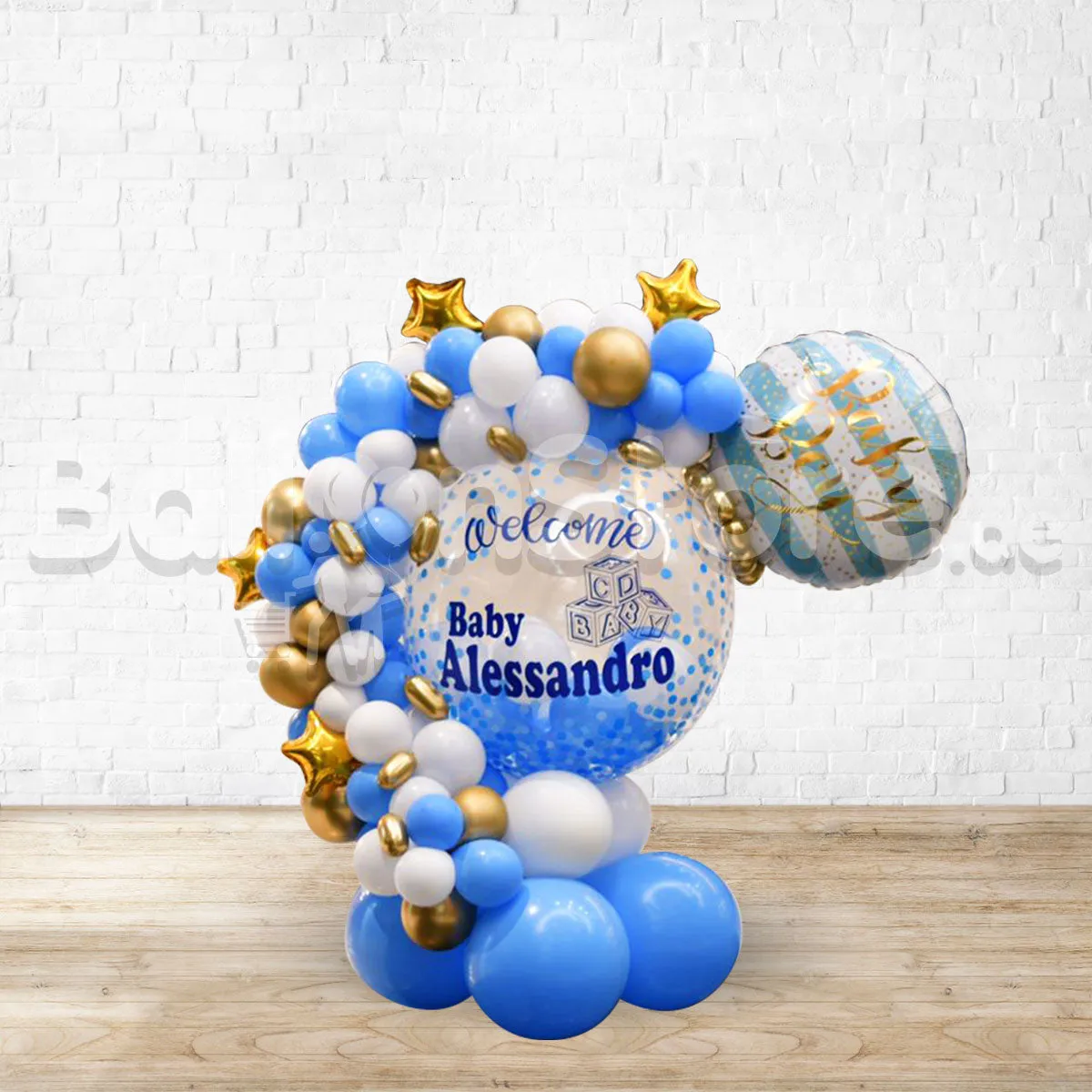 BOY Custom Text Balloon Arrangement BEST For ROOM DECOR / MIDI For Table / PILLAR For ENTRANCE)