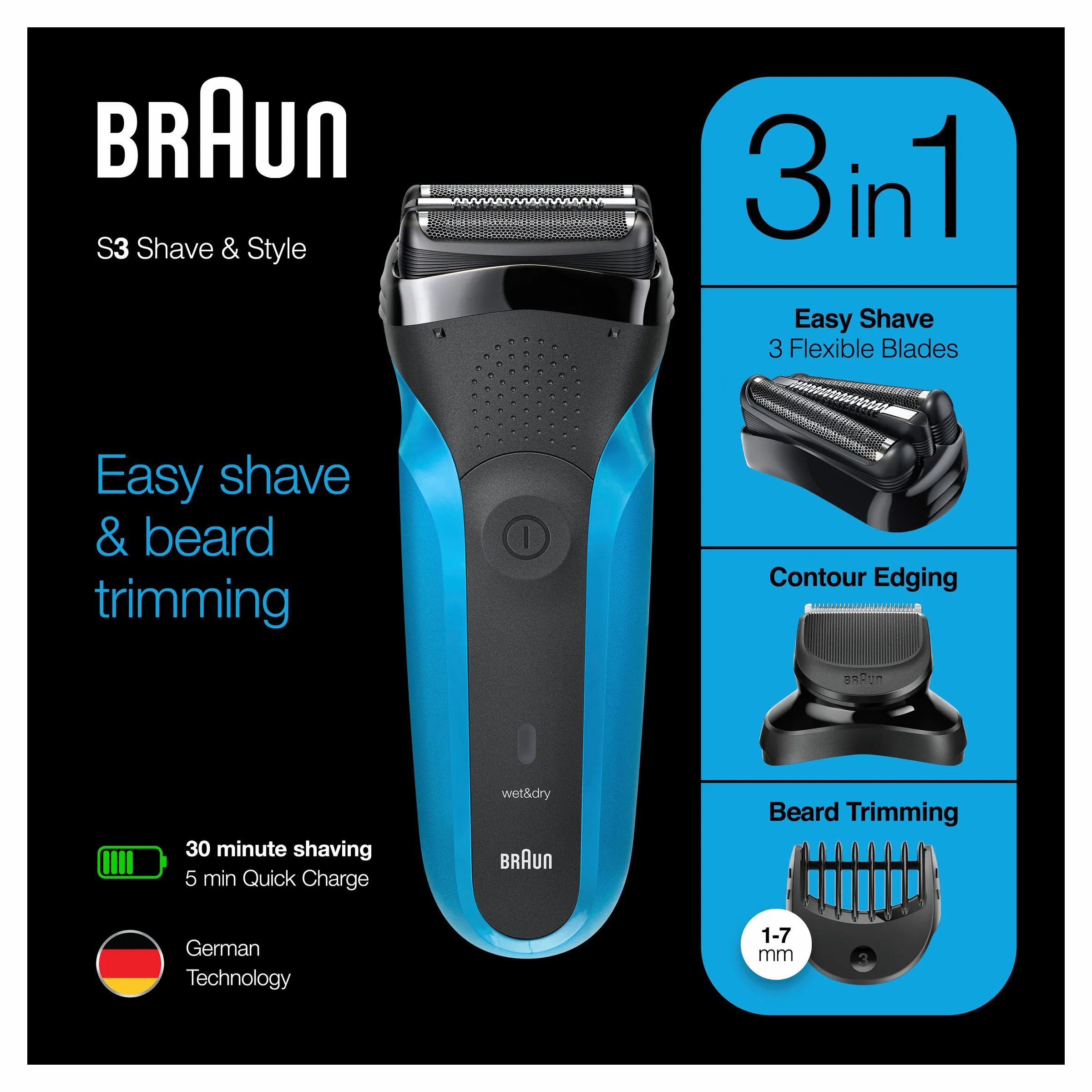 BRAUN Shaver Series 3 - 310BT 1ea