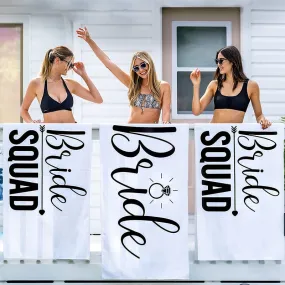 Bride Beach Towel - Bride Squad- Bachelorette Party Gift - Bridesmaid Gift