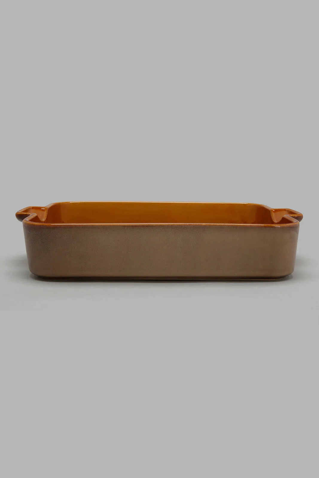 Brown Rectangle Embossed Baking Dish (Medium)