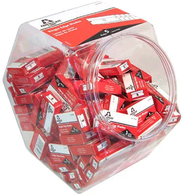 BUCKET OF 100/5PK SINGLE EDGE BLAD