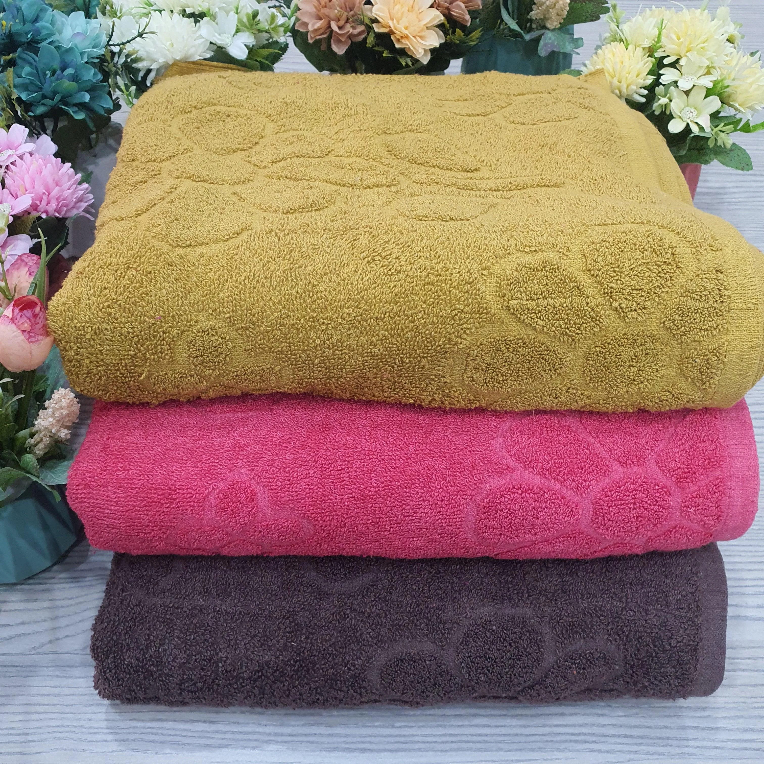 Bundle of 3 Jacquard Large Towel - Large Size - Mix Colors