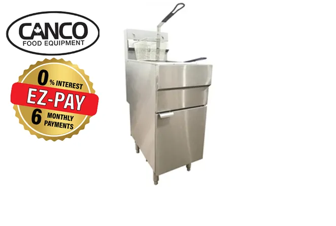 Canco Double Basket 40 lbs Fryer GF-90 with Single Compartment (90,000 BTU) - Propane