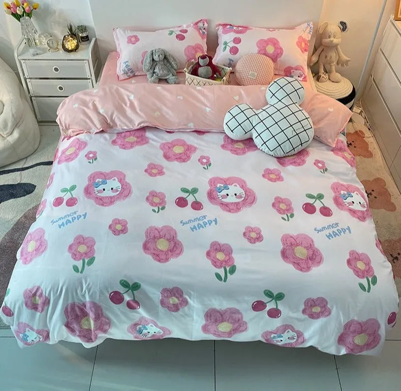 Cherry Kitty Bedding Set