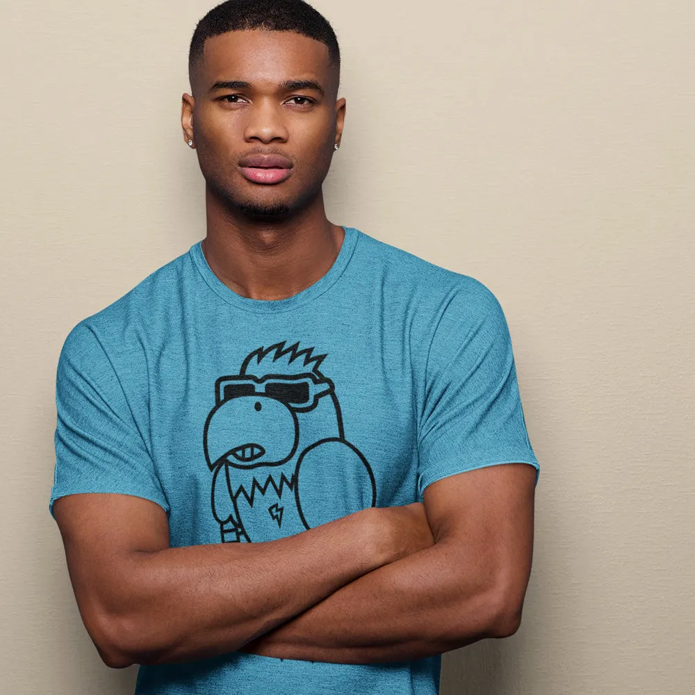 Chill Eagle Tri-Blend Tee Aqua