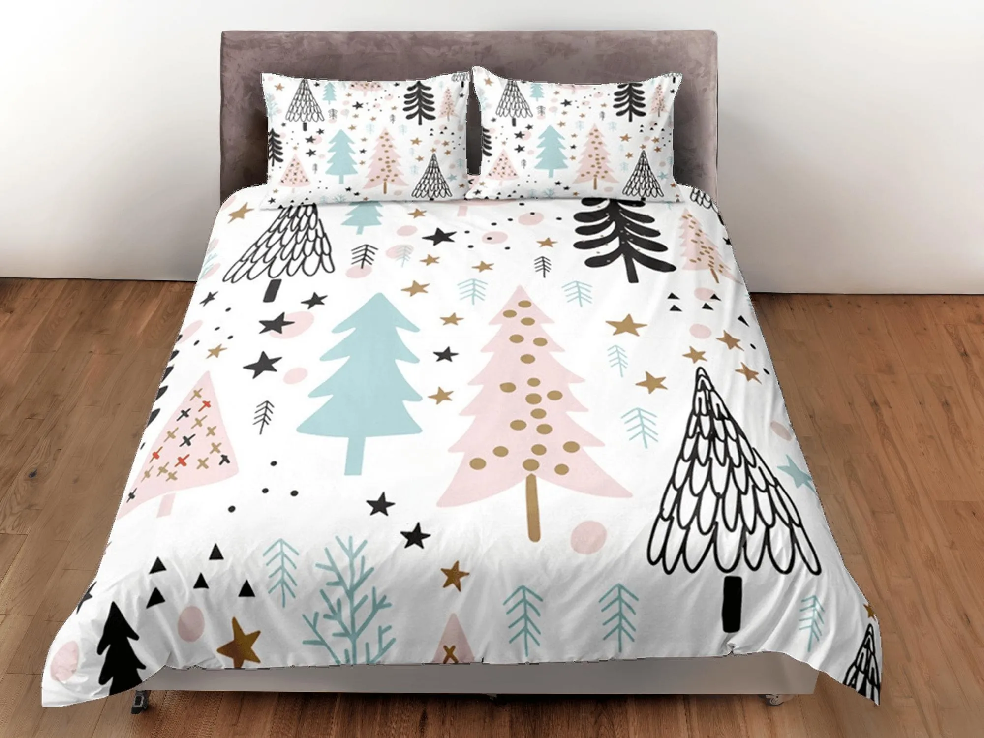 Christmas Gift Duvet Cover Set, Bedspread Holiday Gift Bedding Set