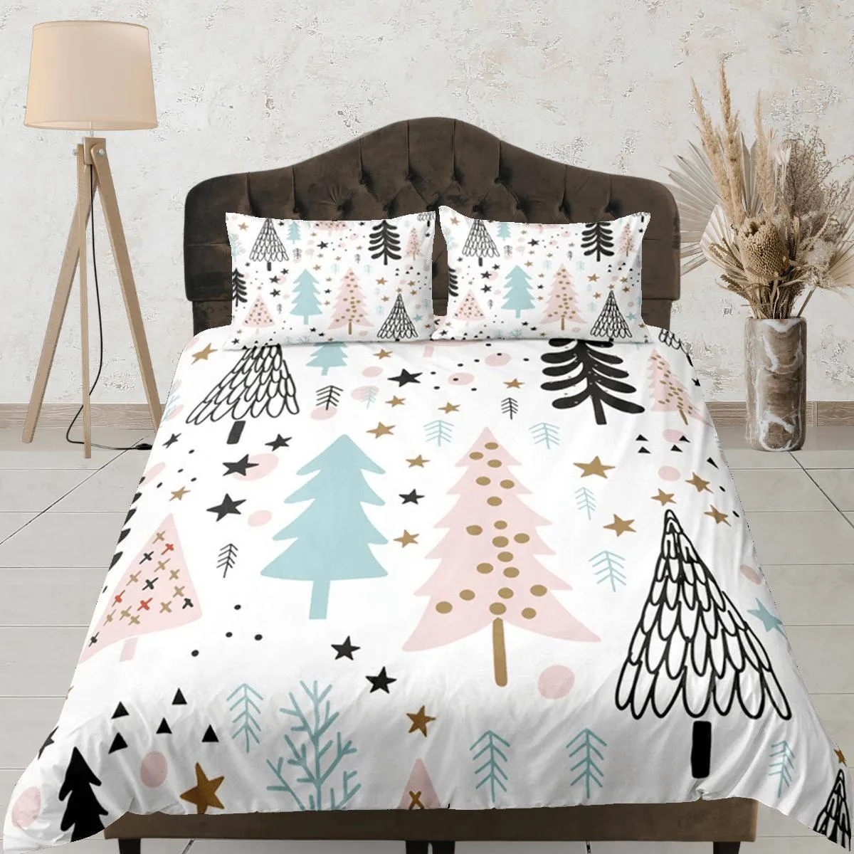 Christmas Gift Duvet Cover Set, Bedspread Holiday Gift Bedding Set