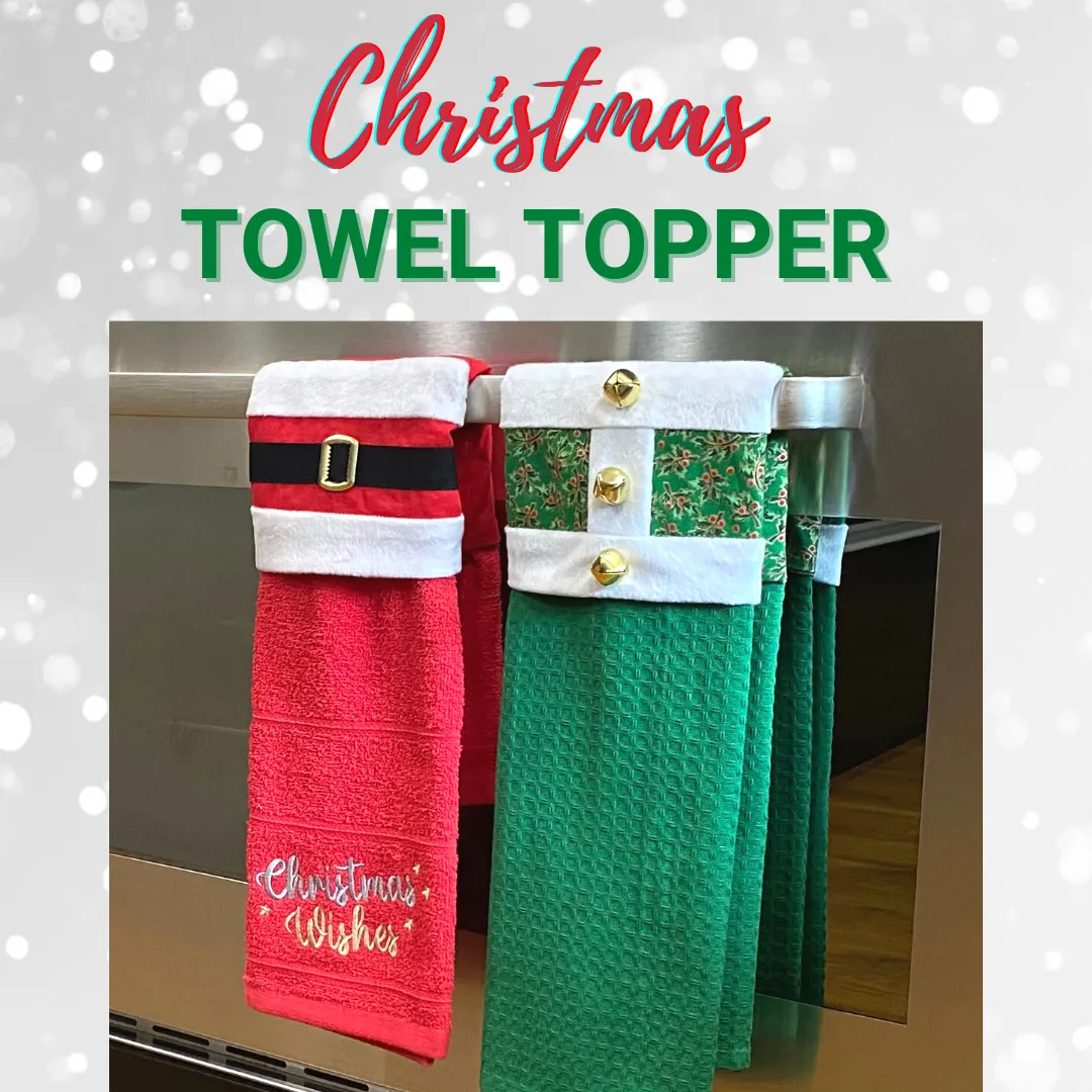 Christmas Hanging Tea Towel Topper Sewing Pattern : Digital Download