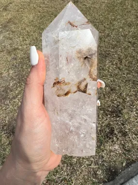 Clear Quartz tower /with Inclusions 1lb 8oz