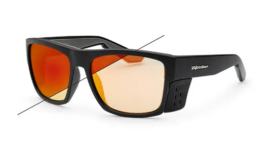 CLUTCH Safety - Photochromic Fire Red Orange Mirror