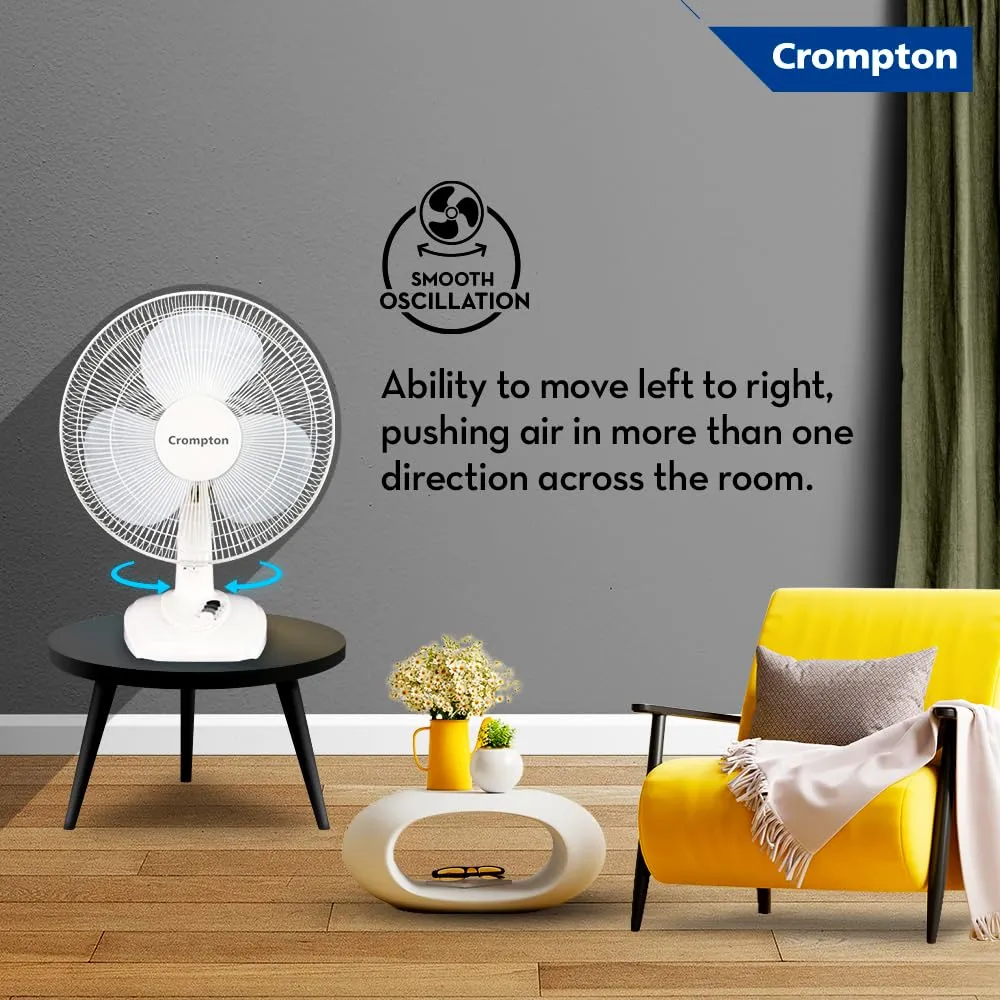 Crompton Wave Plus High Speed Oscillating Table Fan