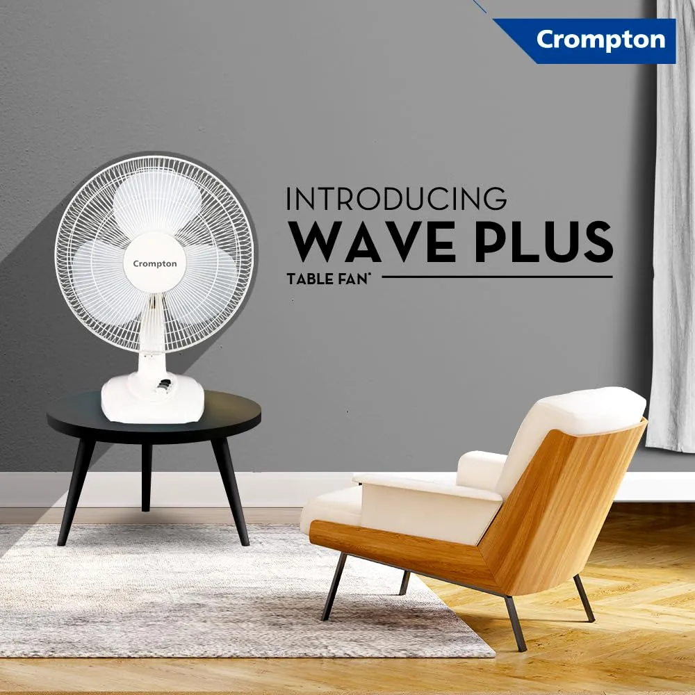 Crompton Wave Plus High Speed Oscillating Table Fan