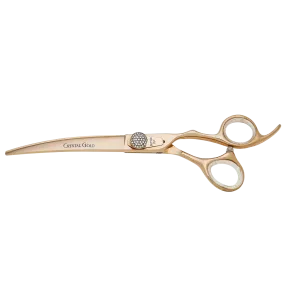 Crystal Gold Cobalt 7.5" Curve Shear by Geib