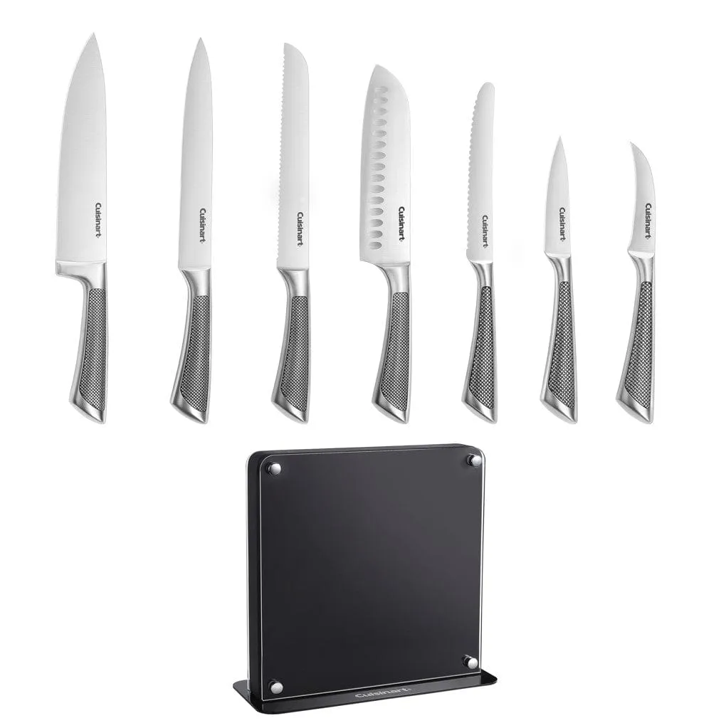 Cuisinart Classic 8 Pieces Colored Stainless Steel Cutlery Set with Acrylic Block Black