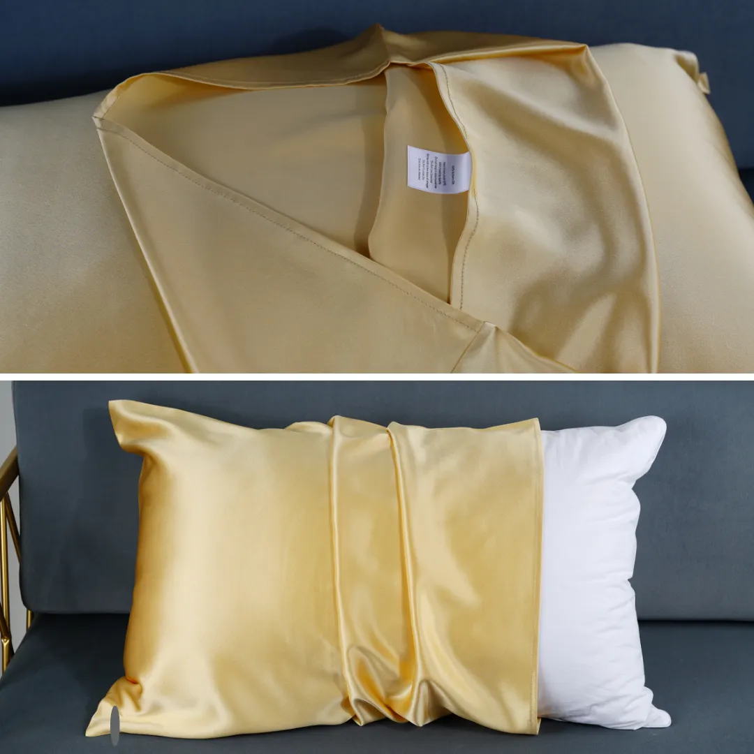 Custom Wholesale Silk Pillowcase 22 Momme Envelope Closure - King size