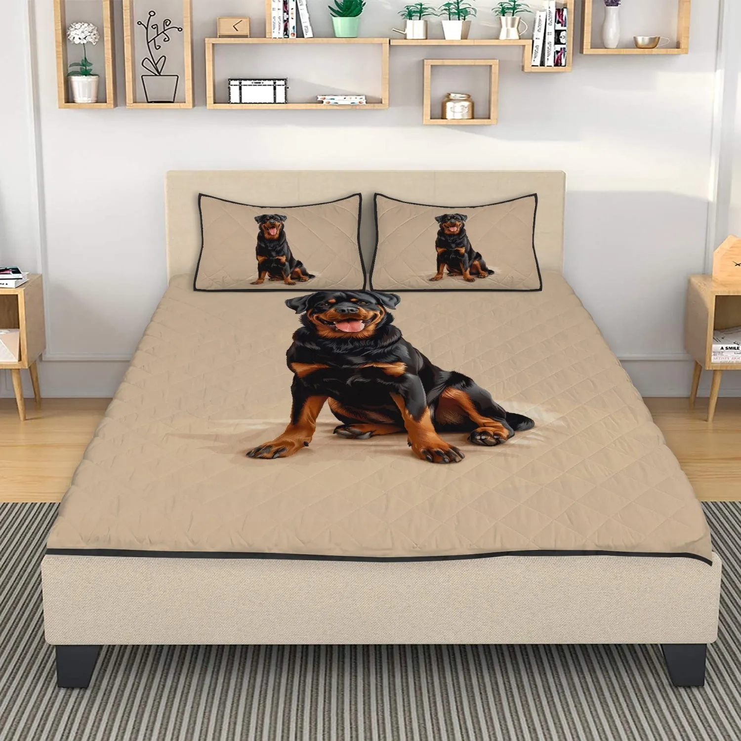 Cute Rottweiler Bed Set