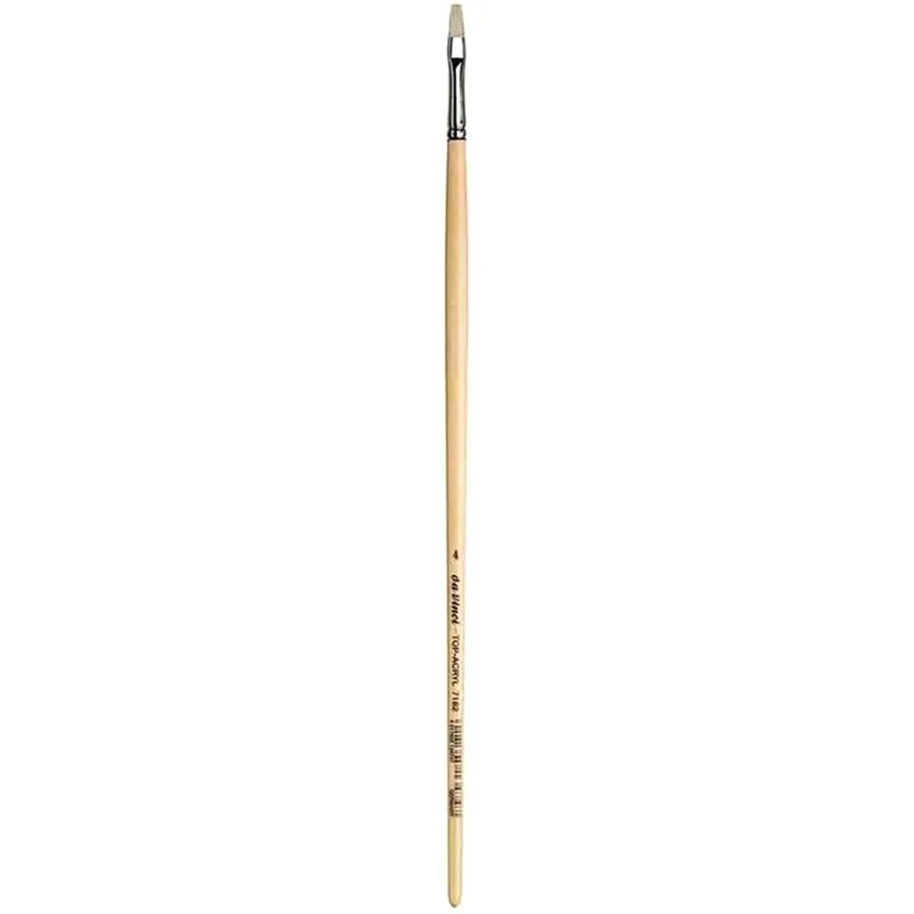 Da Vinci Top Acrylic Synthetic Brush Flat Long Handle Size 4