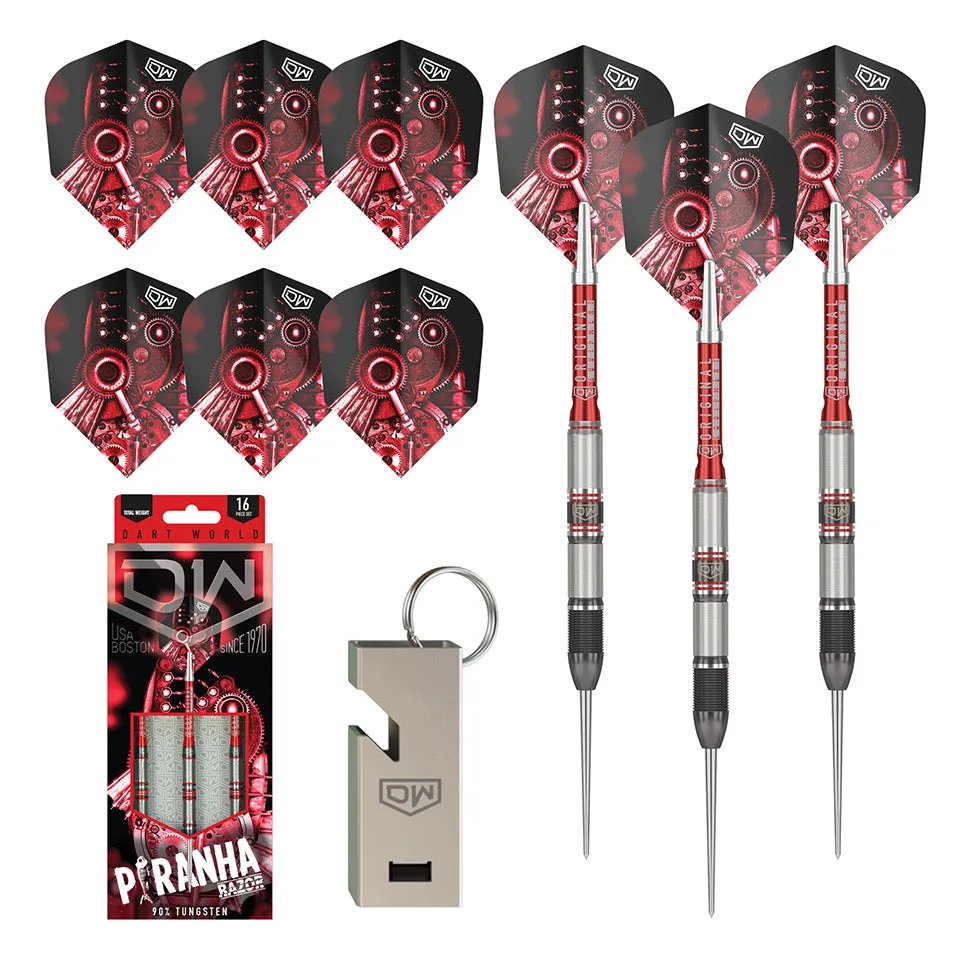 Dart World Piranha Razor 02 Steel Tip Darts - 25gm