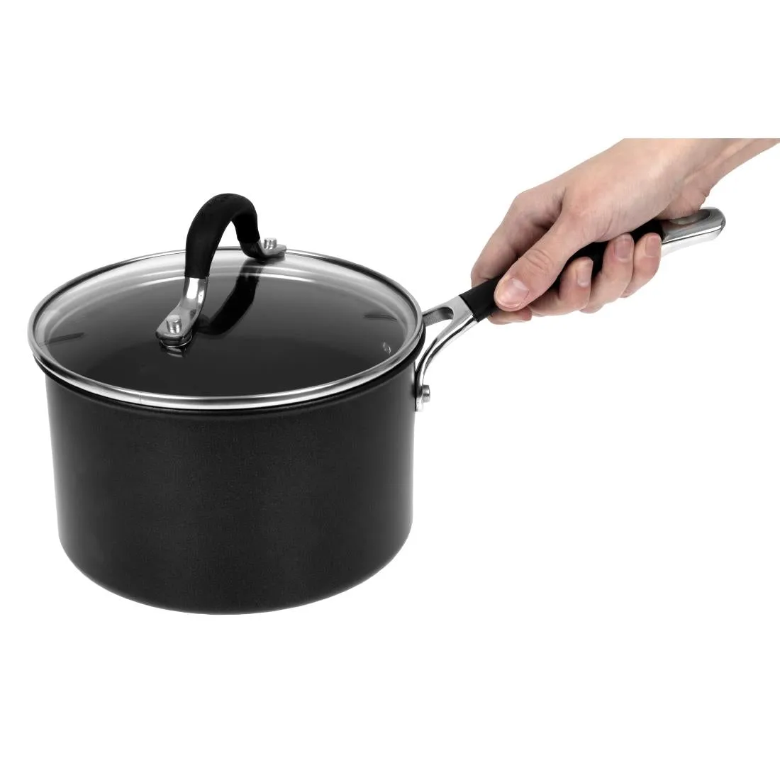 DE494 Circulon Momentum Hard Anodised Aluminium Saucepan 2.8Ltr