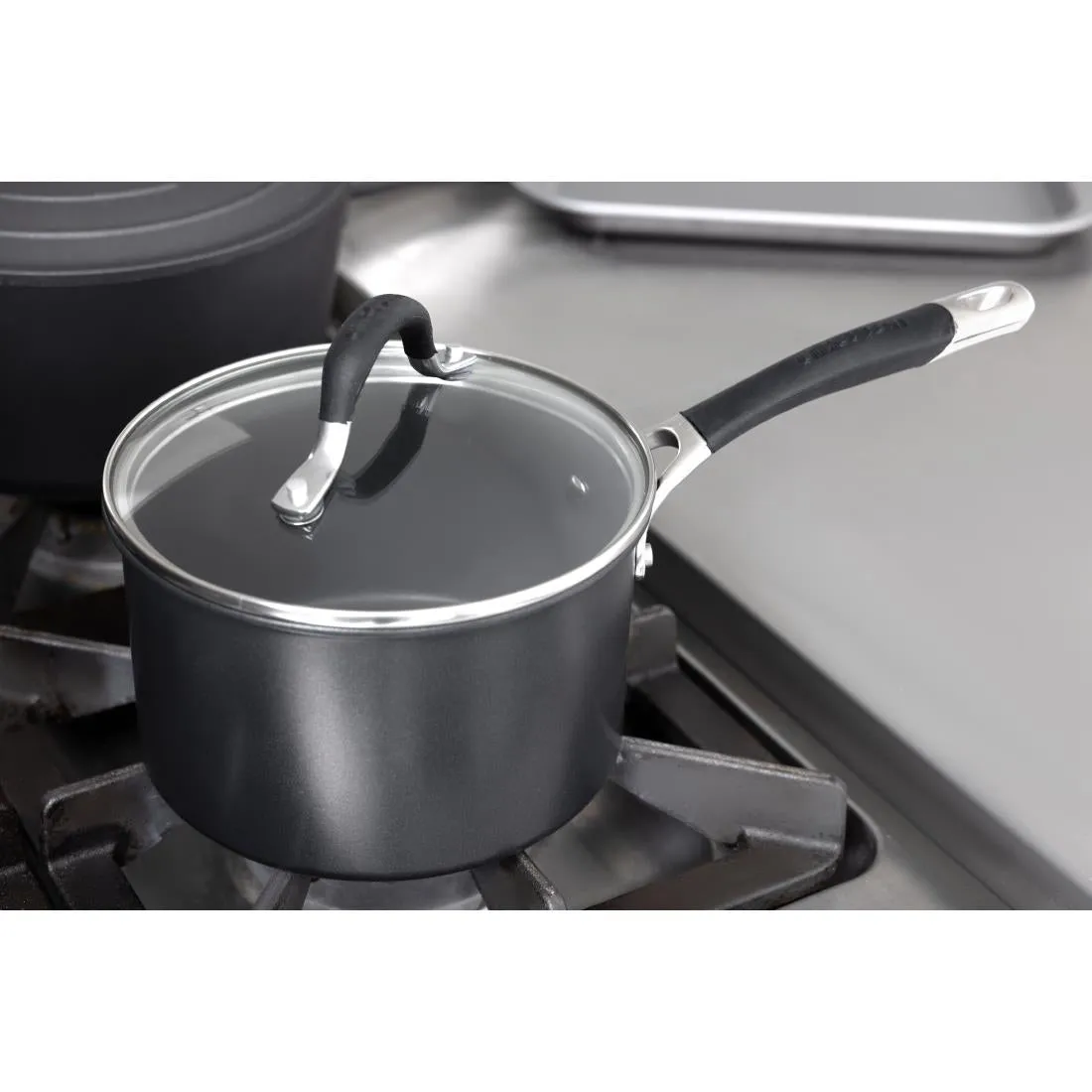 DE494 Circulon Momentum Hard Anodised Aluminium Saucepan 2.8Ltr