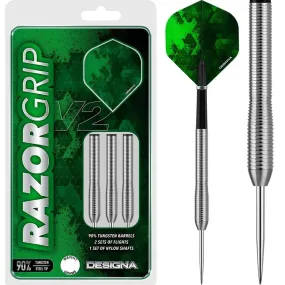 *Designa Razor Grip V2 Darts - Steel Tip - M1 - Front Loaded