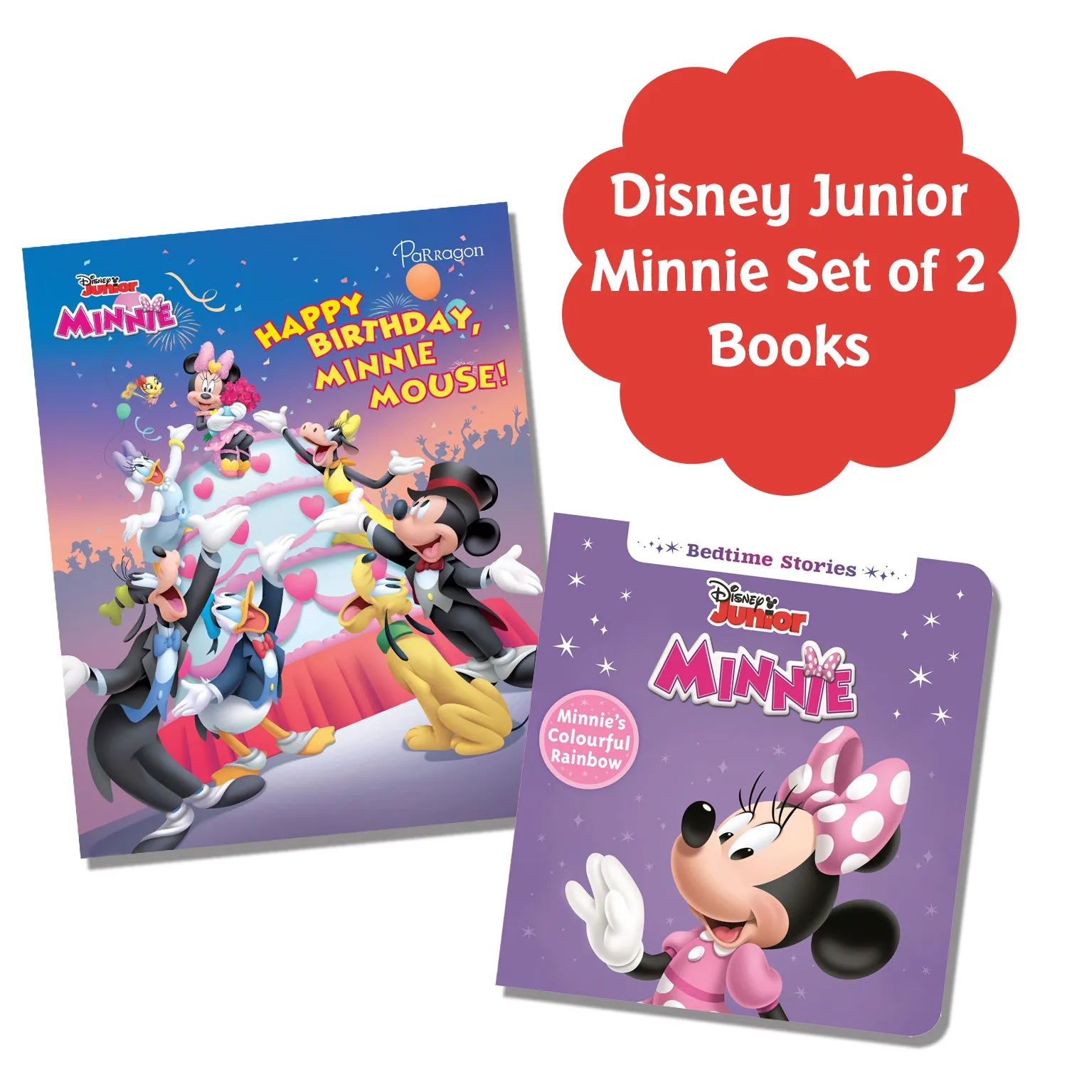 Disney Junior Minnie Set of 2 Books | Minnie’s Bow Toons Happy Birthday | Bedtime Stories | For 4 to 6 Years Old