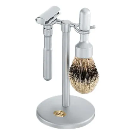 DOVO Merkur Futur 3-Piece Classic Wet-Shaving Set, Satin Finish