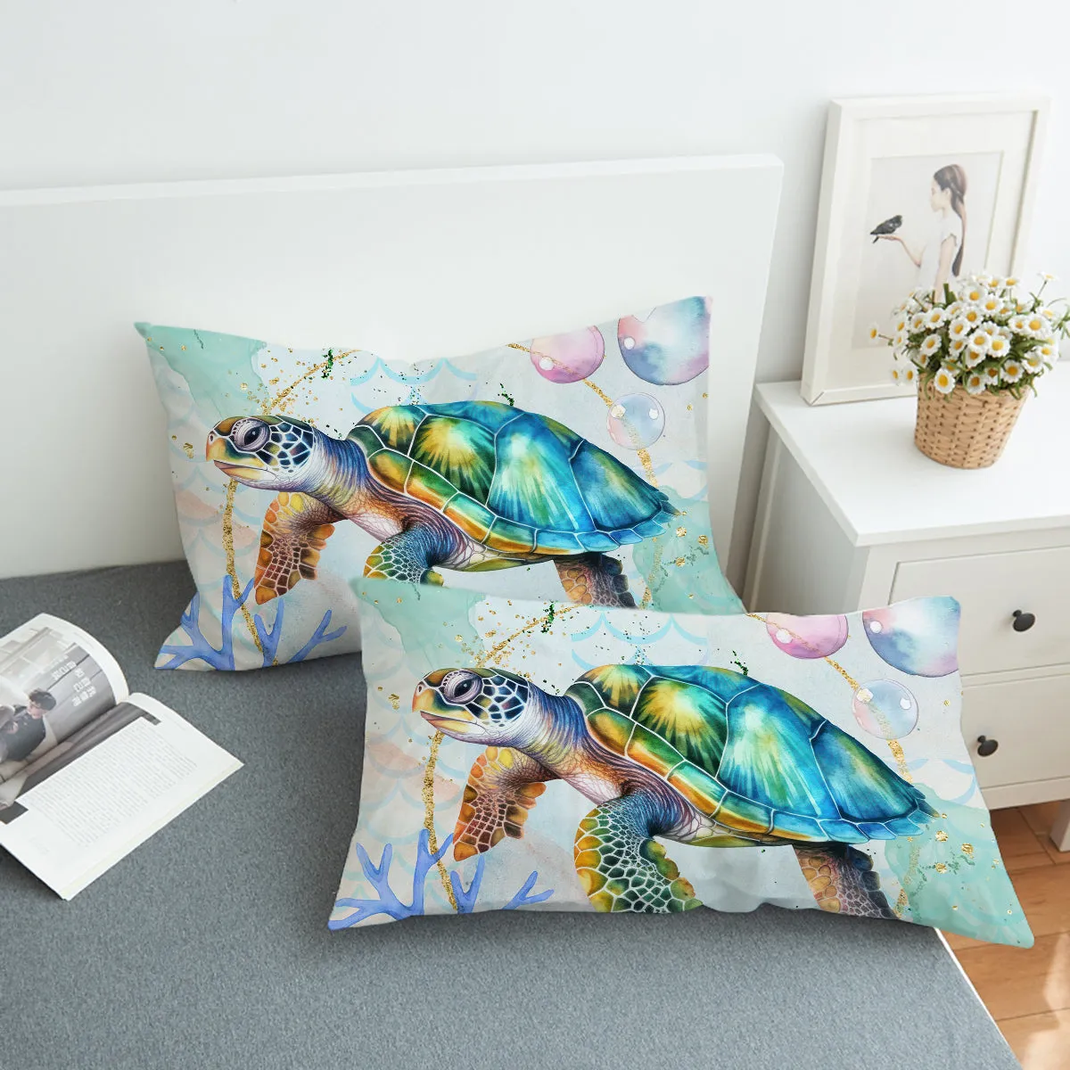 Dreamy Sea Turtle Duvet Cover Set