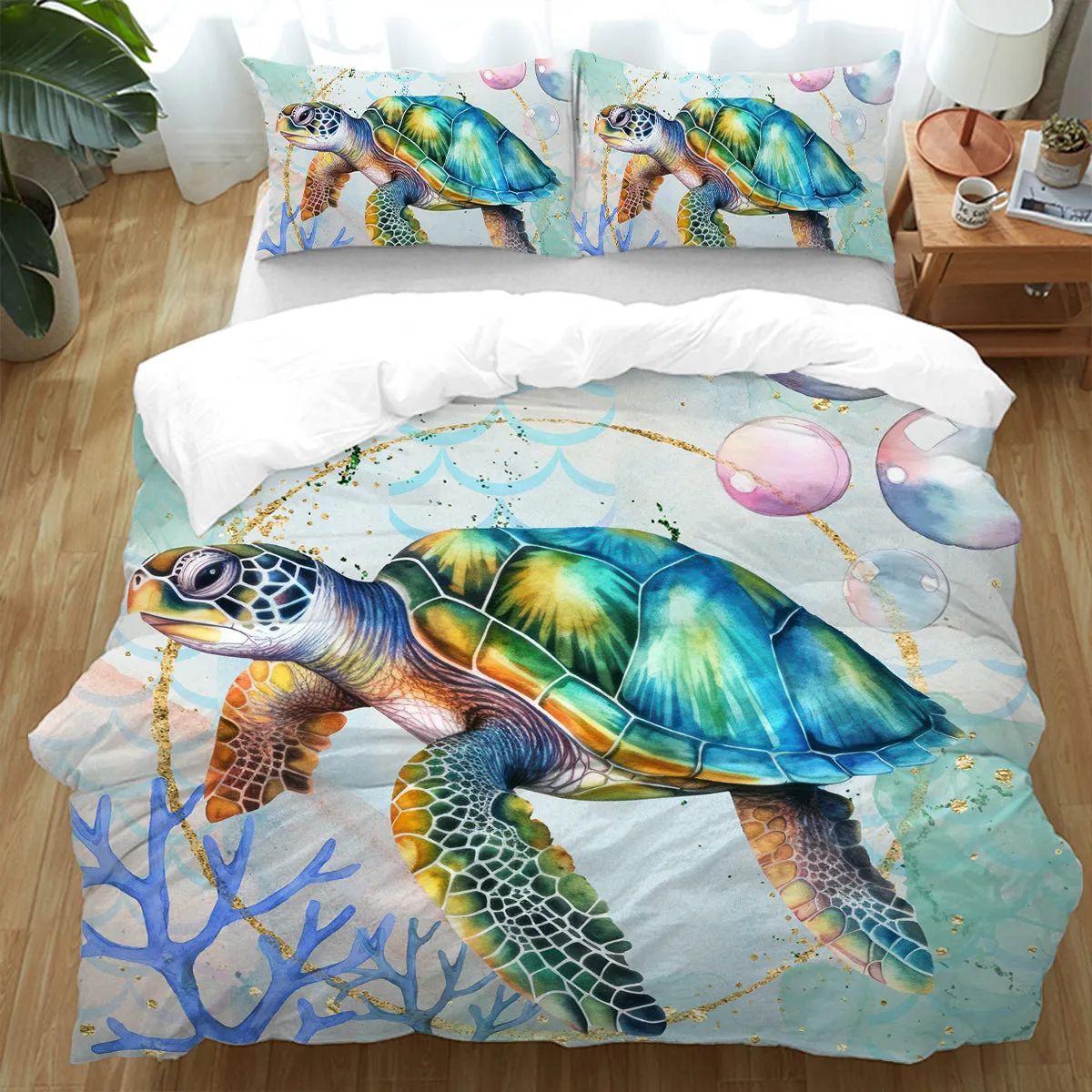 Dreamy Sea Turtle Duvet Cover Set