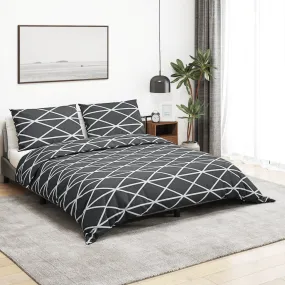 Duvet Cover Set Grey 260x240 cm Cotton