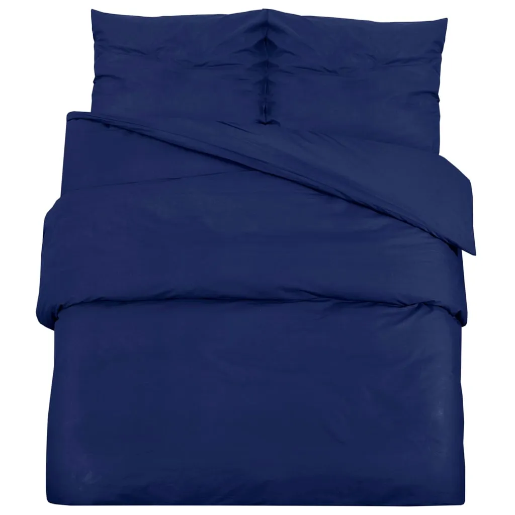 Duvet Cover Set Navy Blue 260x240 cm Light-weight Microfiber