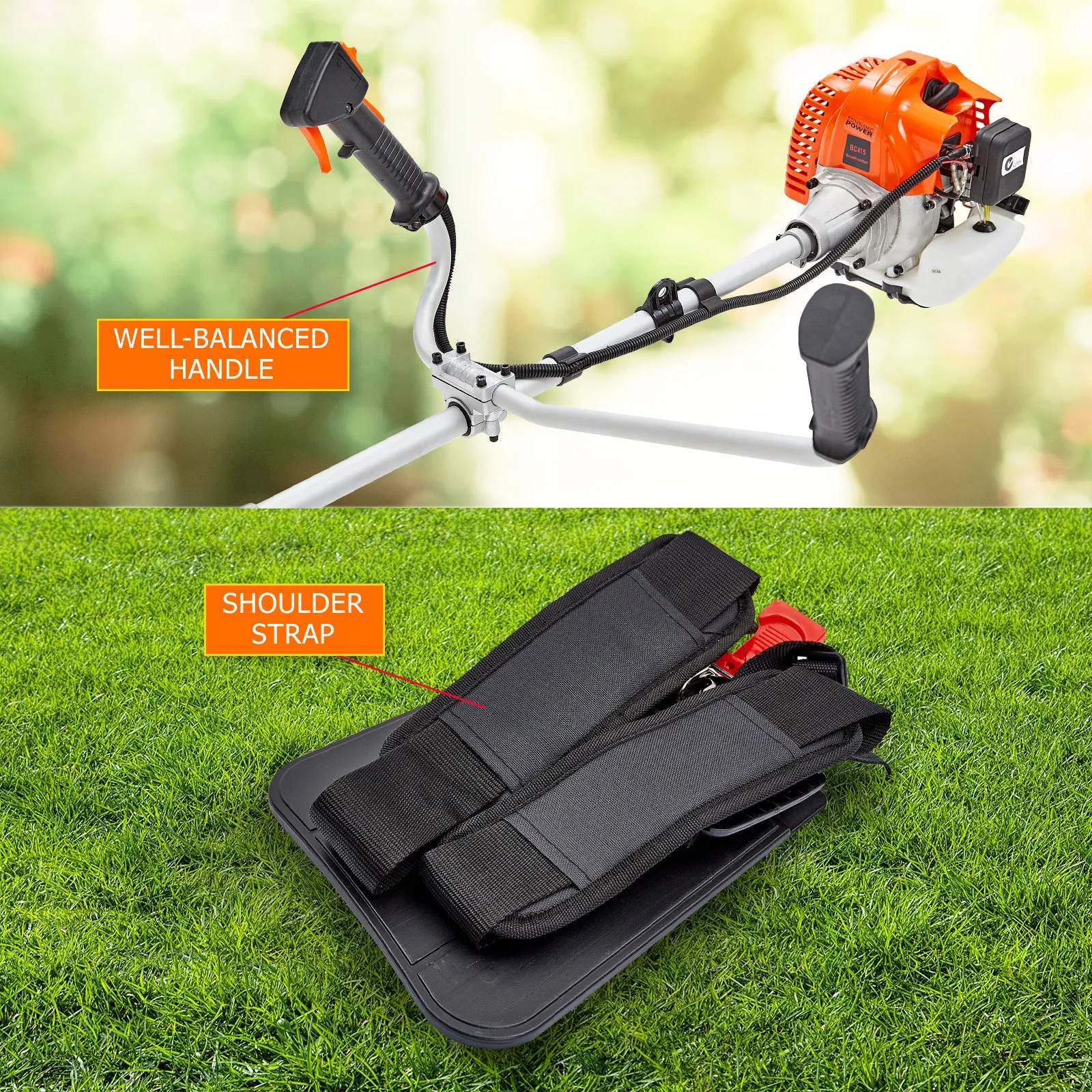 Dynamic Power Garden Whipper Snipper Brush Cutter 43cc   4 Blade