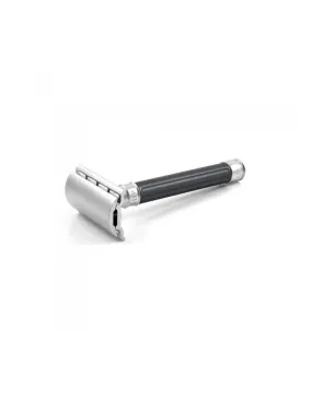 Edwin Jagger - DESSGA5BL 3ONE6 Stainless Steel Double Edge Safety Razor, Anodised Gunmetal