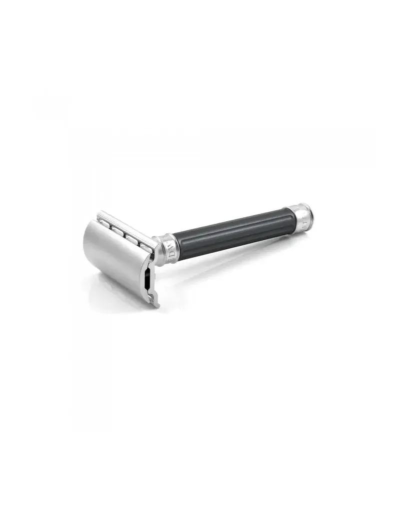 Edwin Jagger - DESSGA5BL 3ONE6 Stainless Steel Double Edge Safety Razor, Anodised Gunmetal