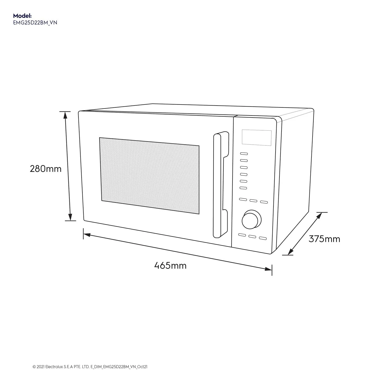 EMG25D22BM 25L COMBI MICROWAVE OVEN