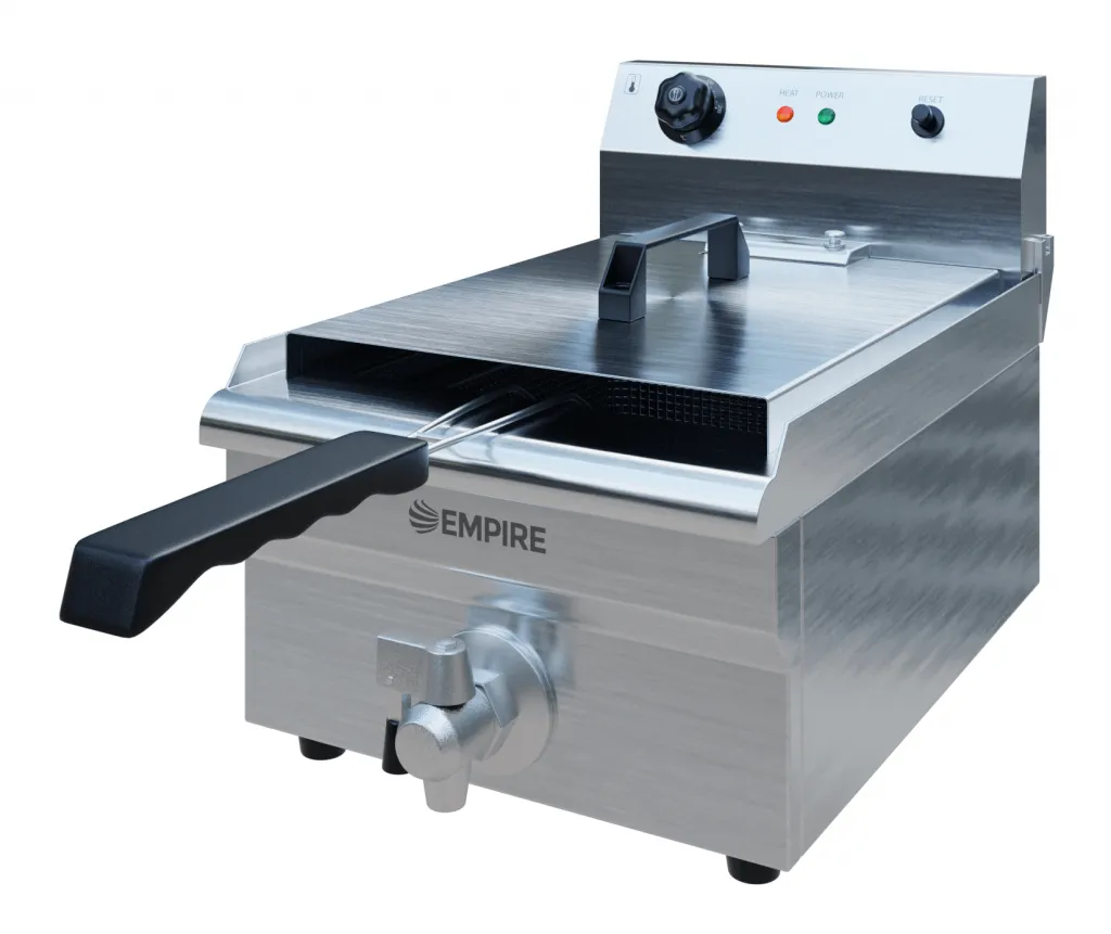 Empire Electric Fryer with Drain Tap 12 Litre - EMP-ESF-12-DT