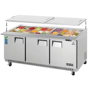 Everest EOTP3 Open Top Prep Table 30 Pans 12 cu.ft.