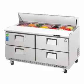 Everest - EPBNR2-D4, Commercial 47" 8 Pan Salad Sandwich Food Prep Table Refrigerator