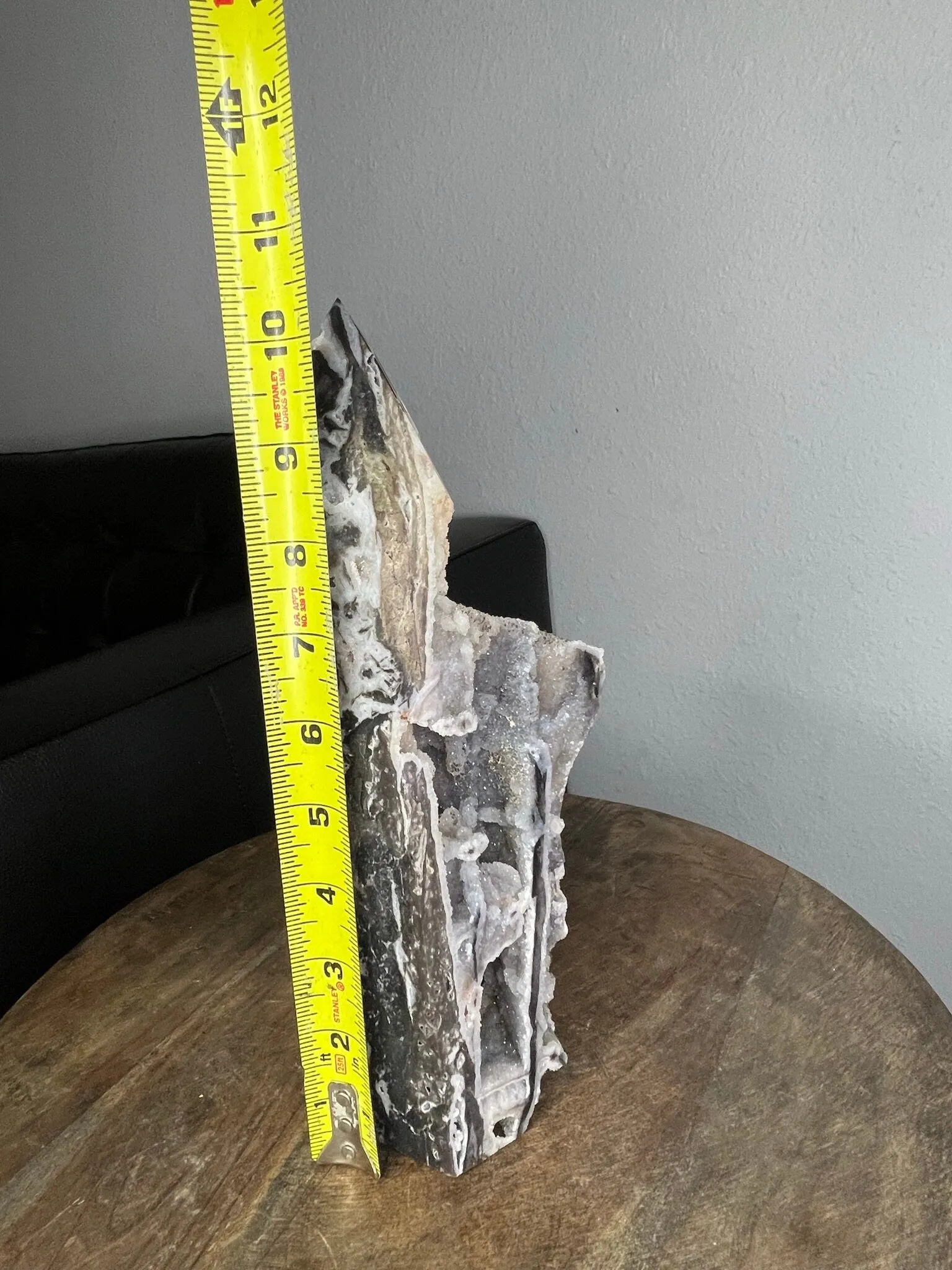 Extra Large DRUZY Gray white Sphalerite Tower Point Crystal Stone Sparkle Shine 4lb 6.4oz 10.5inches in height