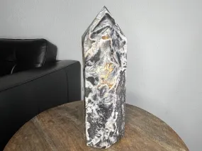 Extra Large DRUZY Gray white Sphalerite Tower Point Crystal Stone Sparkle Shine 4lb 6.4oz 10.5inches in height