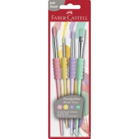 Faber-Castell - Pastel Paint Brush Set - 4 Sizes - Soft Touch