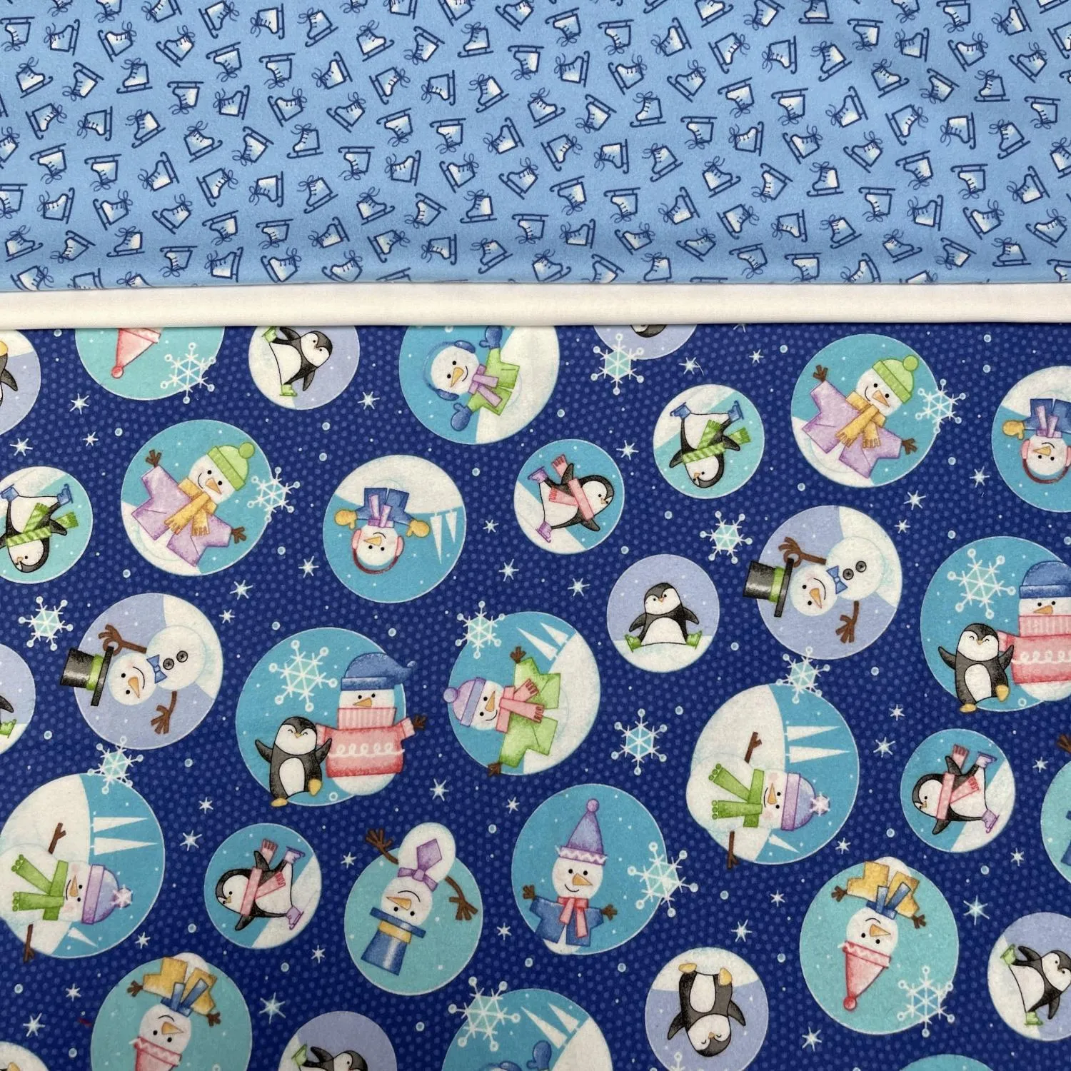 Feelin' Frosty - Flannel Pillowcase Kit - Snowmen Bubbles - Includes Pattern